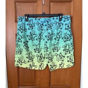 Men's Greatful Dead Swim Trunks Size Large NWOT Dancing Bears Ombré